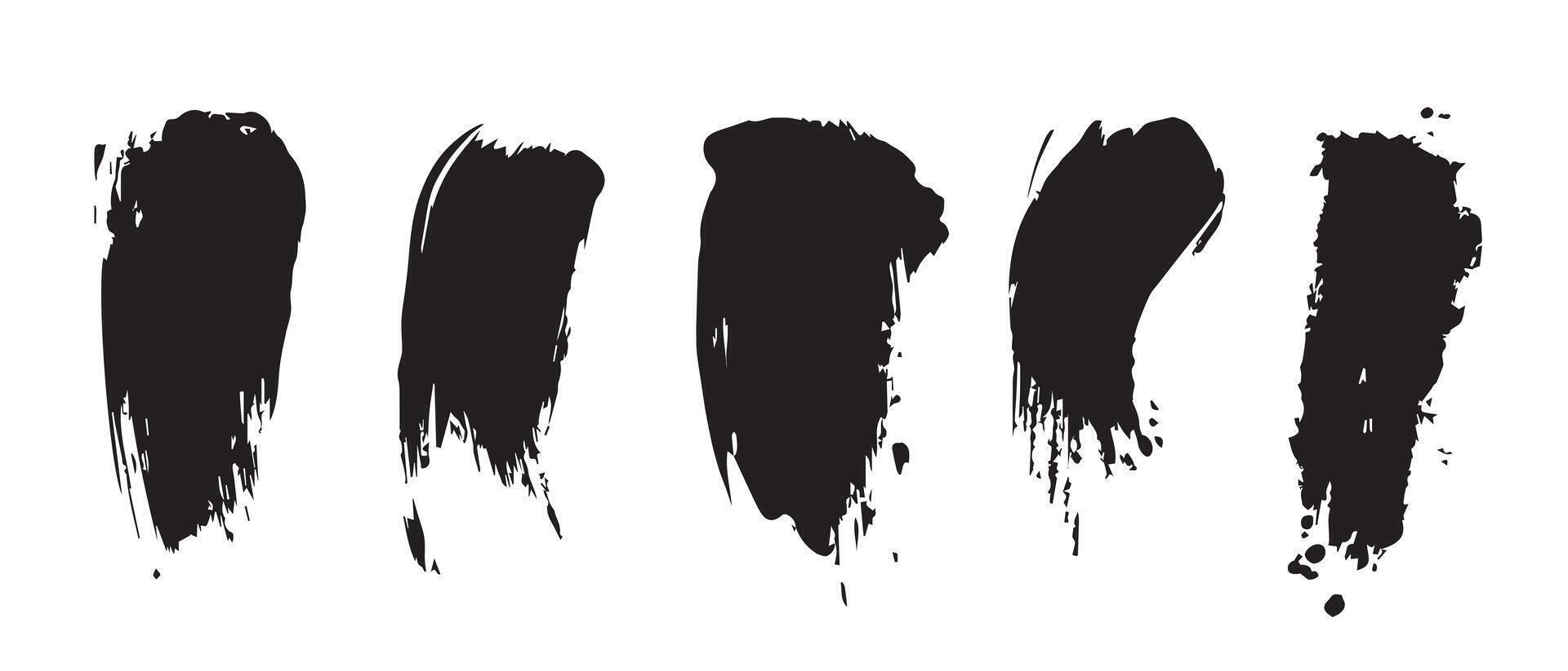 Messy Black Brush Strokes for Visual Texture vector