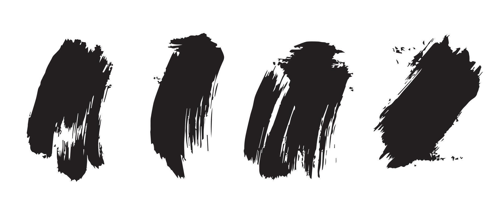 Soft Edge Black Brush Strokes for Minimal Art vector