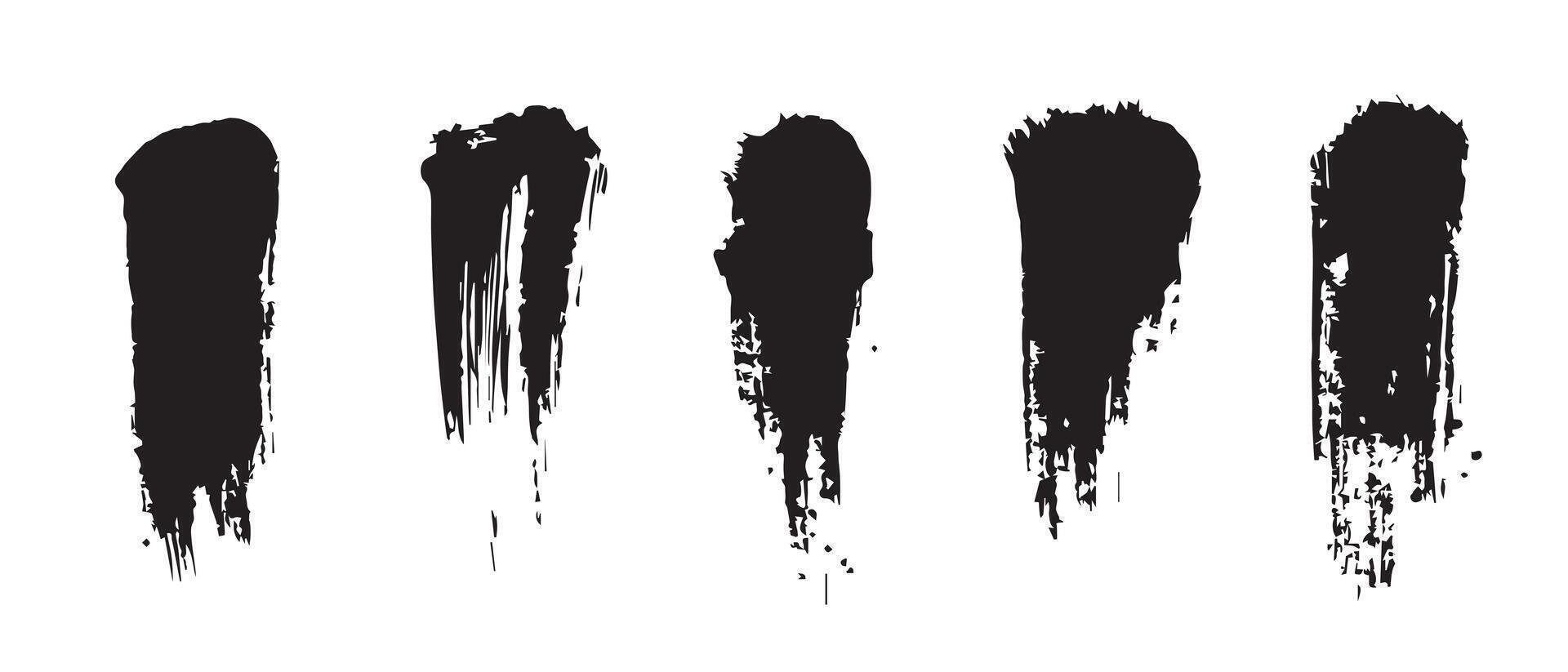 Smeared Black Brush Strokes for Background Art vector