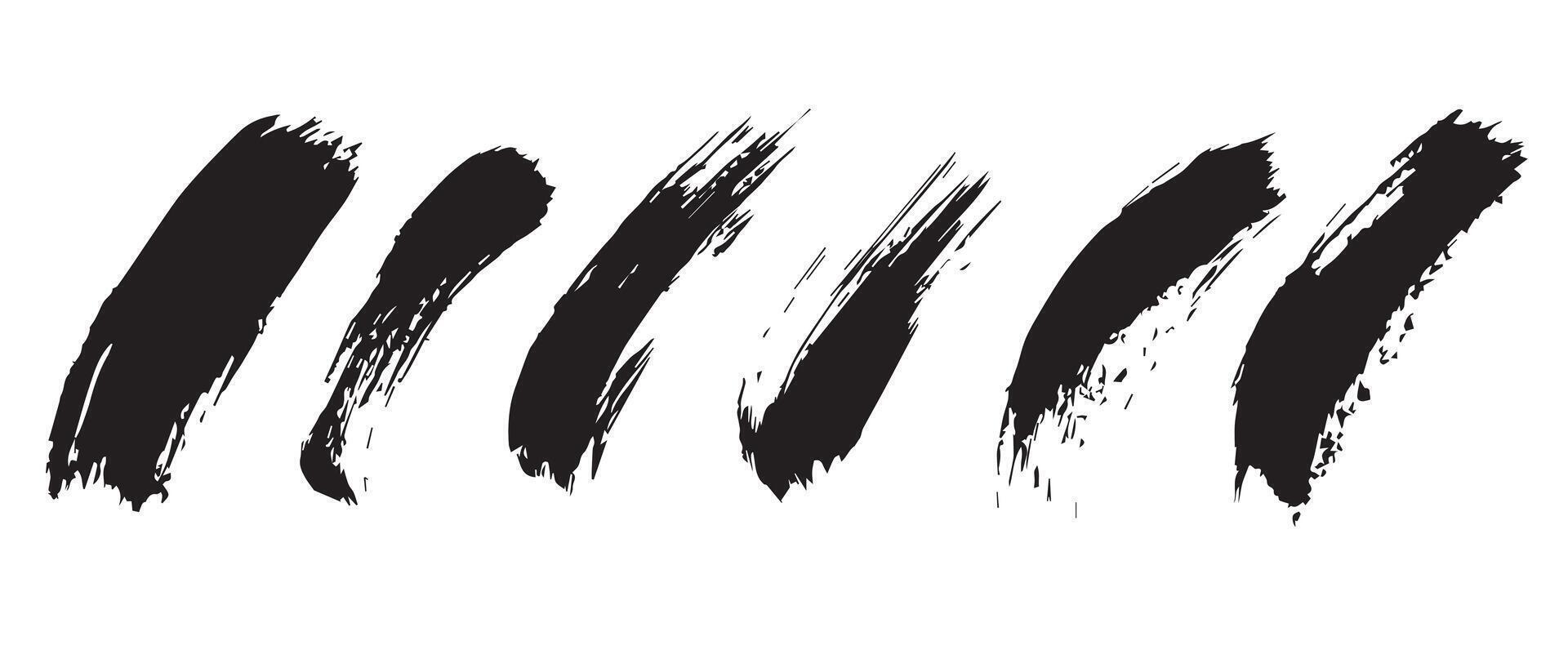Rugged Edge Black Brush Strokes for Poster Design vector