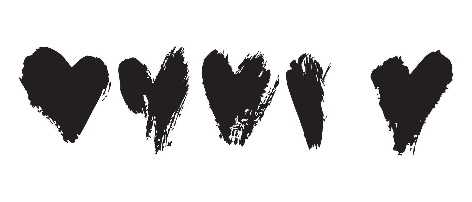 Flawed Black Heart Graphics for Creative Design vector