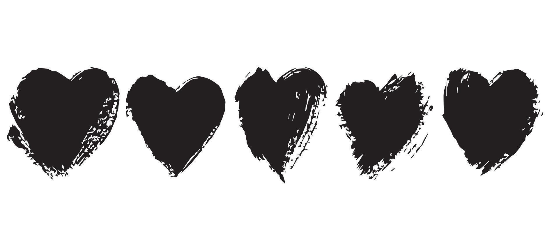 Bleeding Ink Black Heart Graphics vector