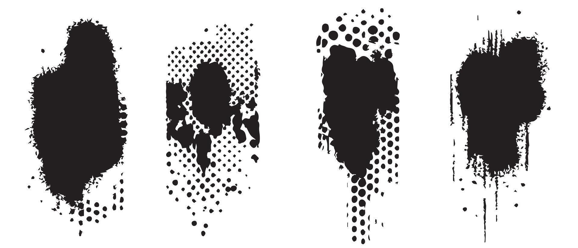 High-Resolution Ink Blot Textures for Artistic Design vector