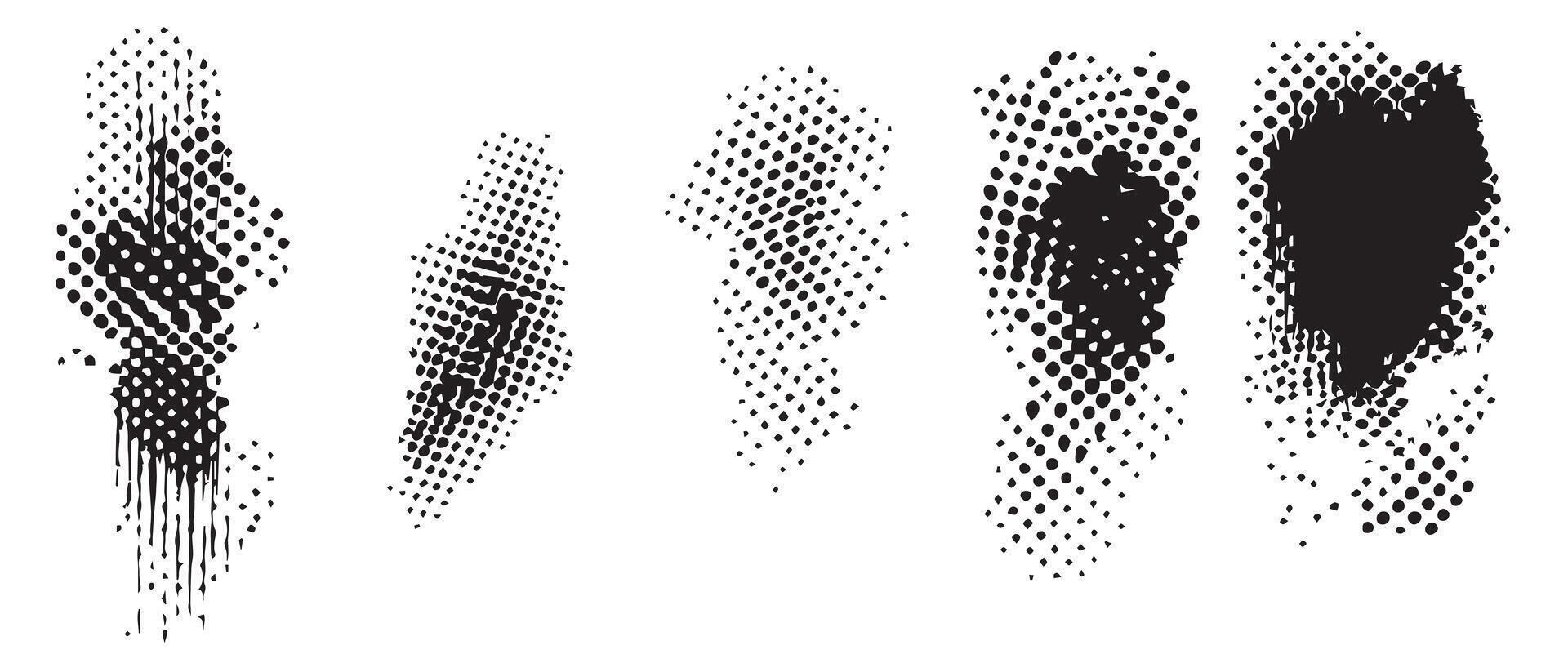 Abstract Monochrome Ink Textures for Backgrounds vector