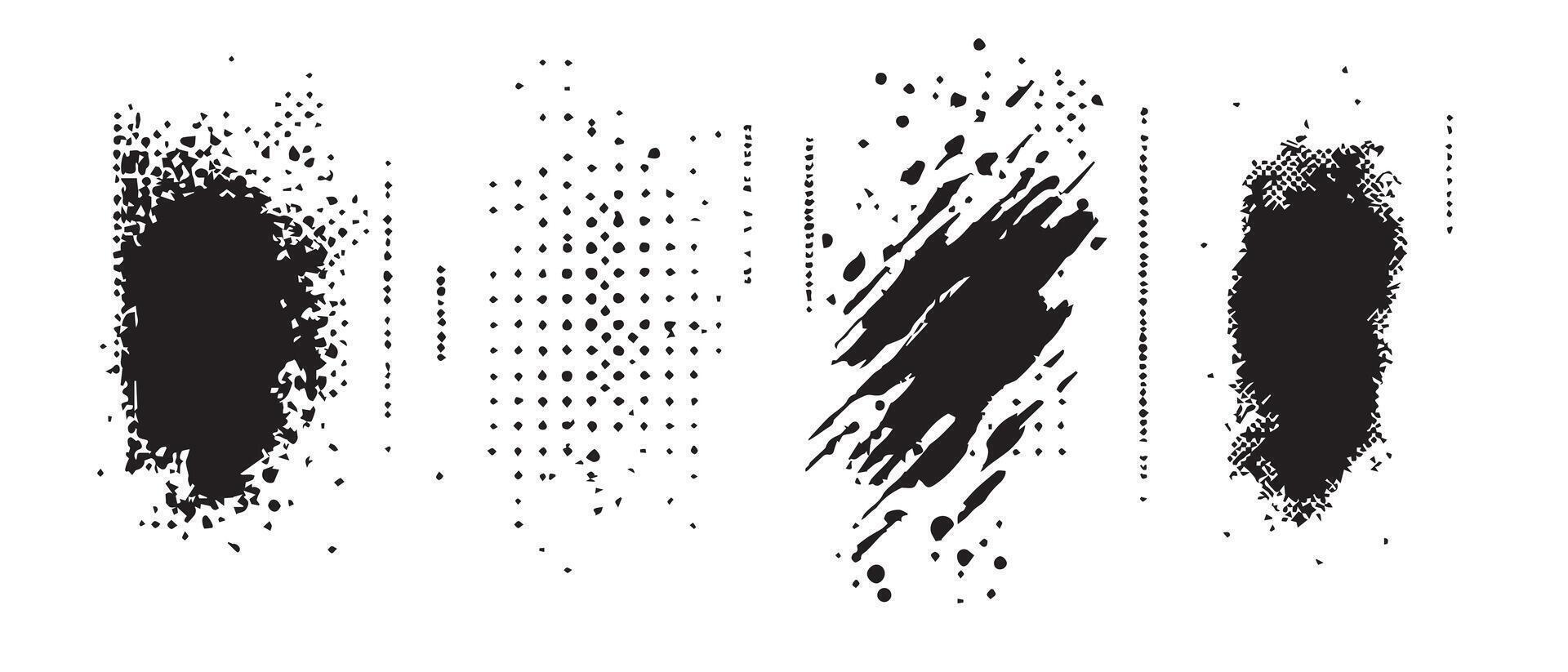 Monochrome Ink Blots for High-Quality Textures vector