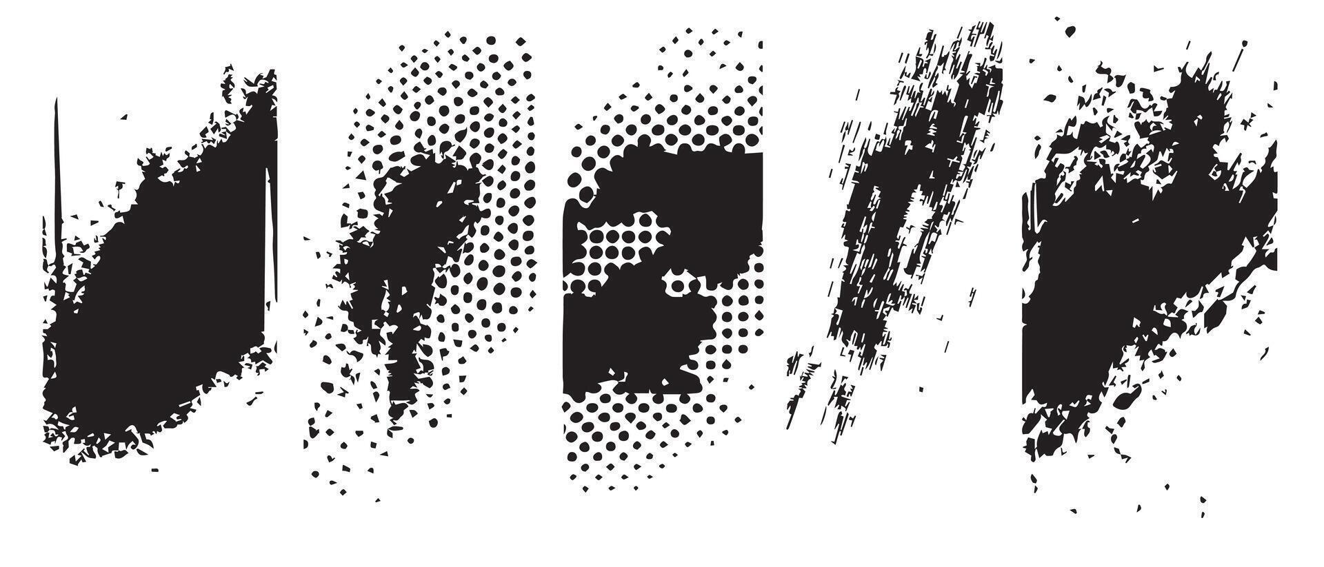 Minimal Ink Blot Patterns for Clean Design vector