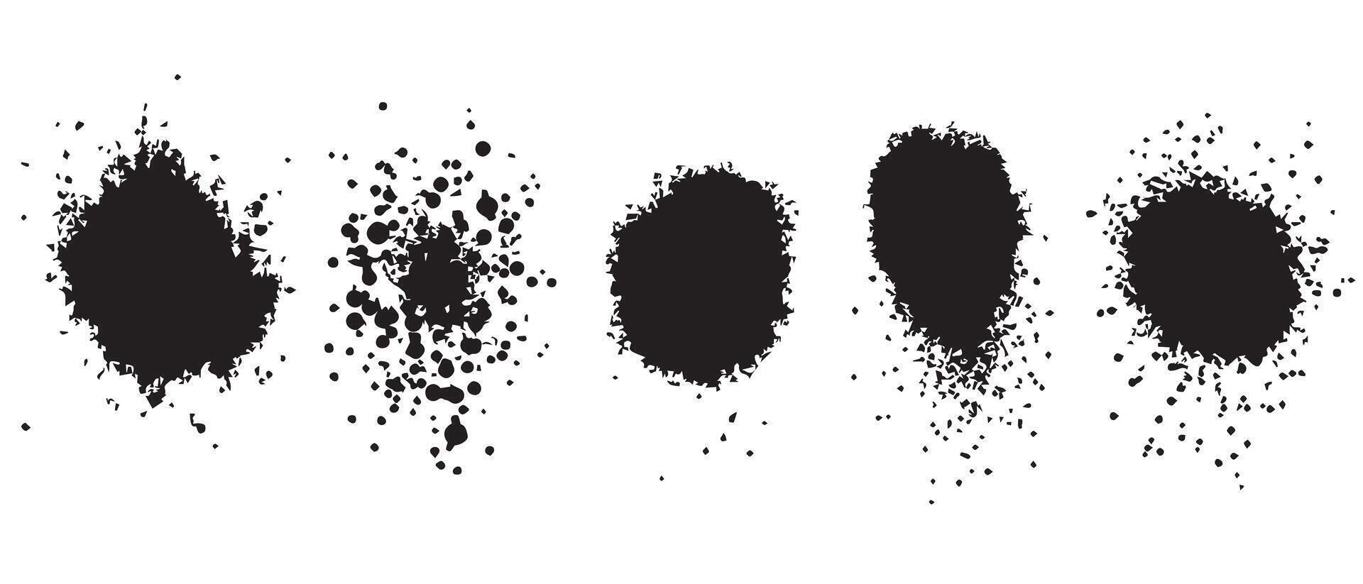 Rorschach-Inspired Ink Blot Backgrounds vector