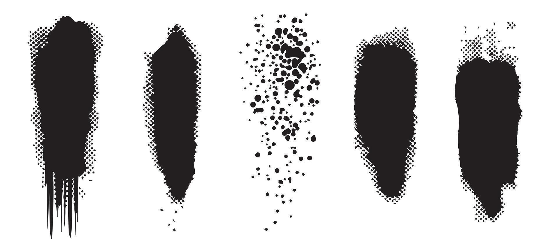 Black Ink Splashes on White for Texture Packs vector