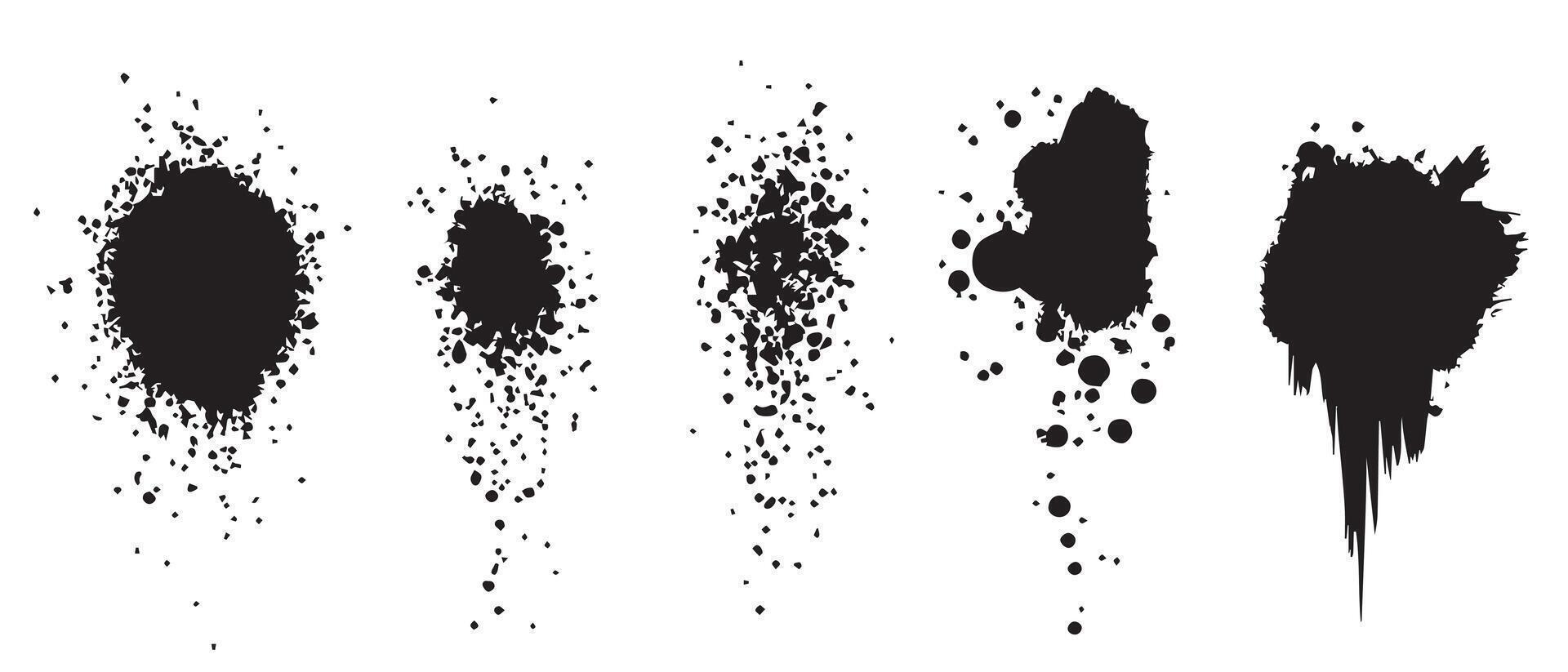 Organic Ink Blots for Graphic Use vector