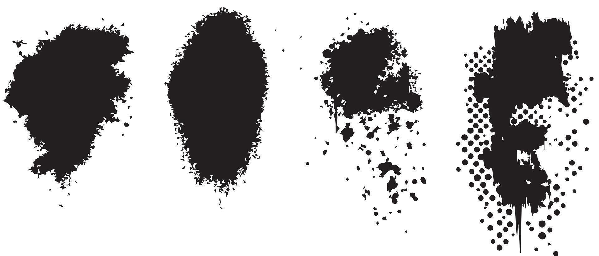 Dirty Ink Blot Textures for Experimental Design vector