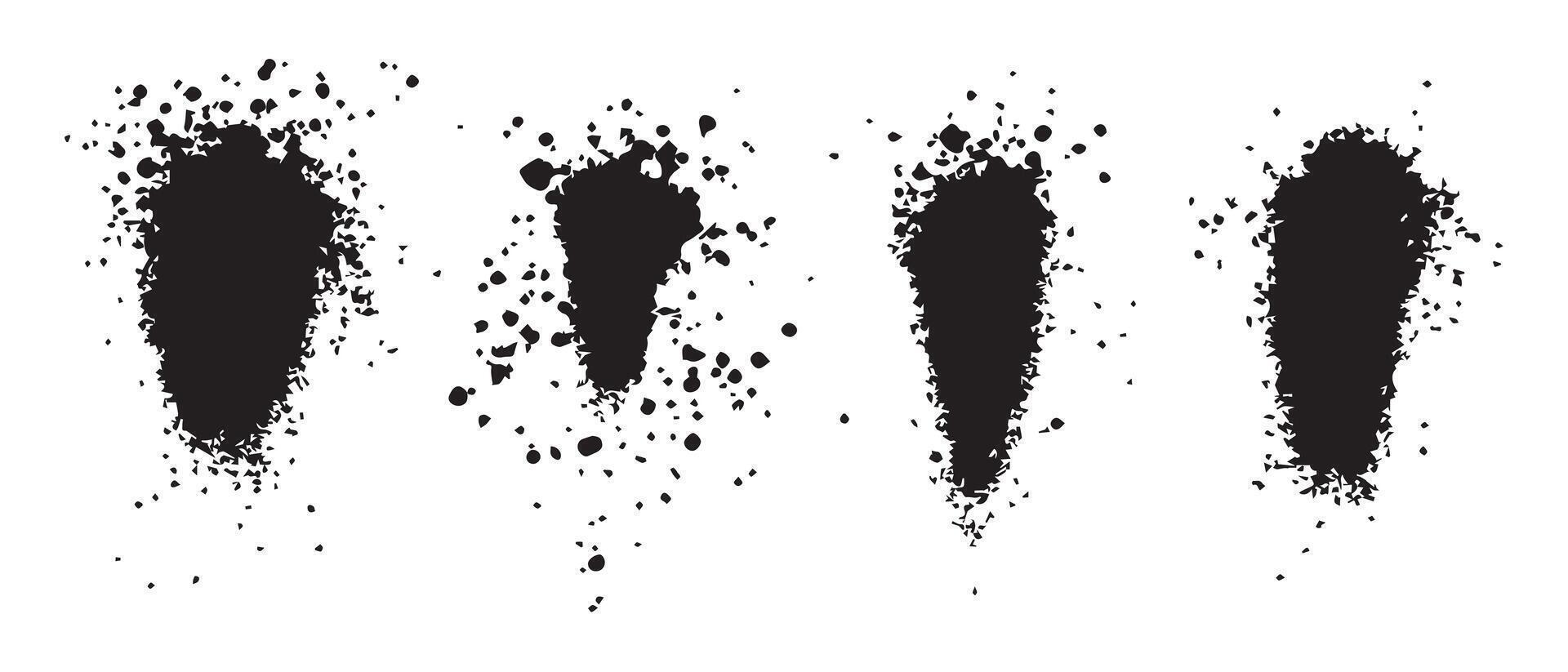 High-Detail Ink Blots for Textured Effects vector