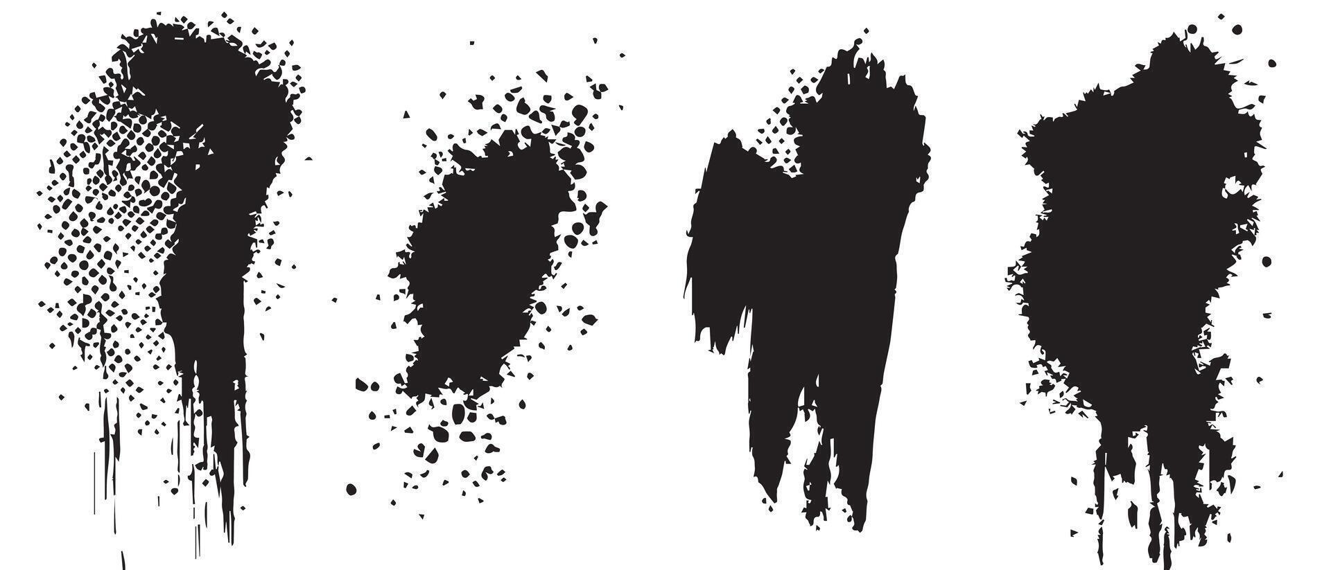 Clean Edge Ink Blots for Editorial Design vector