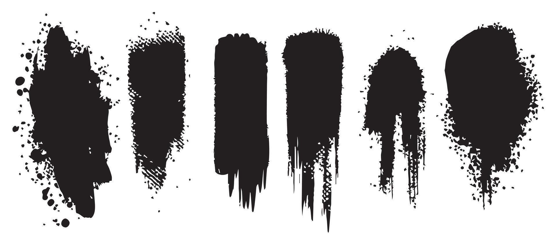 Artistic Chaos in Black Ink for Backgrounds vector