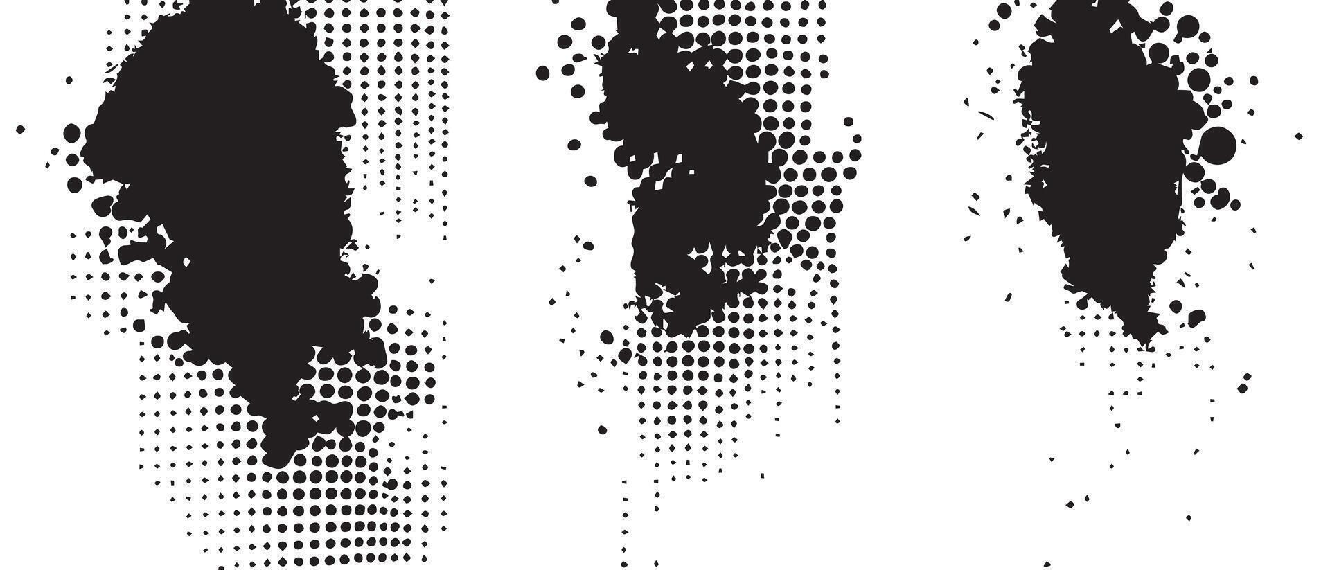 Experimental Ink Blots in Minimal Colors vector