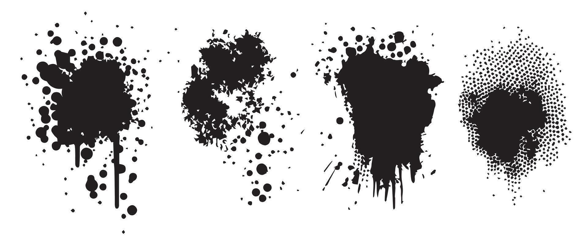 Modern Grunge Ink Blot Backgrounds vector