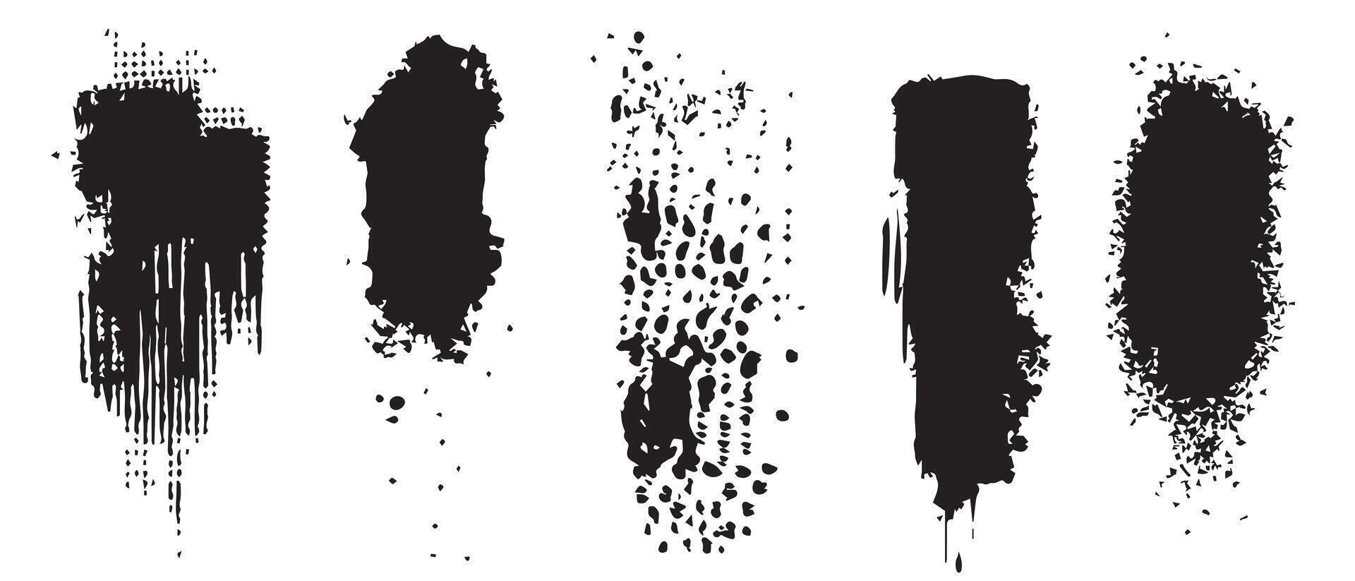 Emotional Ink Blot Forms in Black and White vector