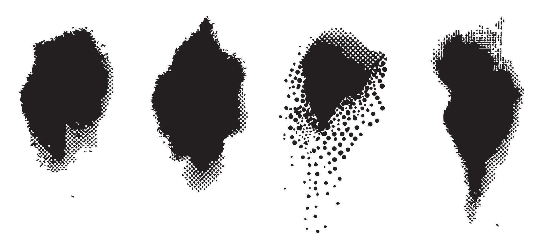 Abstract Spill Ink Textures for Layout Art vector