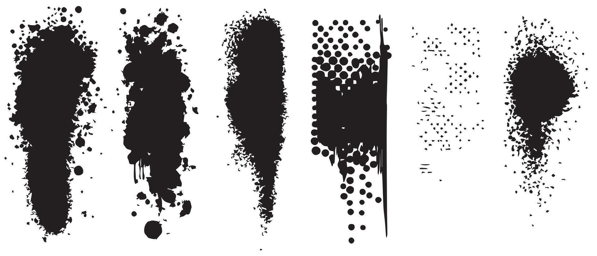 Bold Monochrome Ink Smudge Backgrounds vector