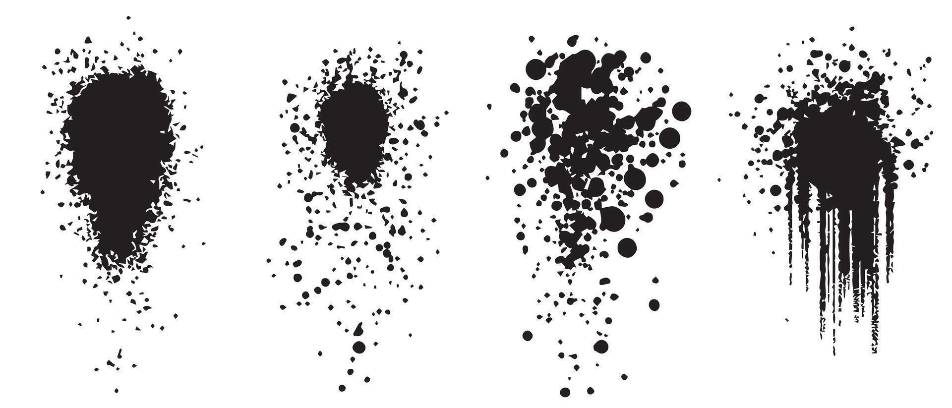 Modern Art Ink Blots in High Resolution vector