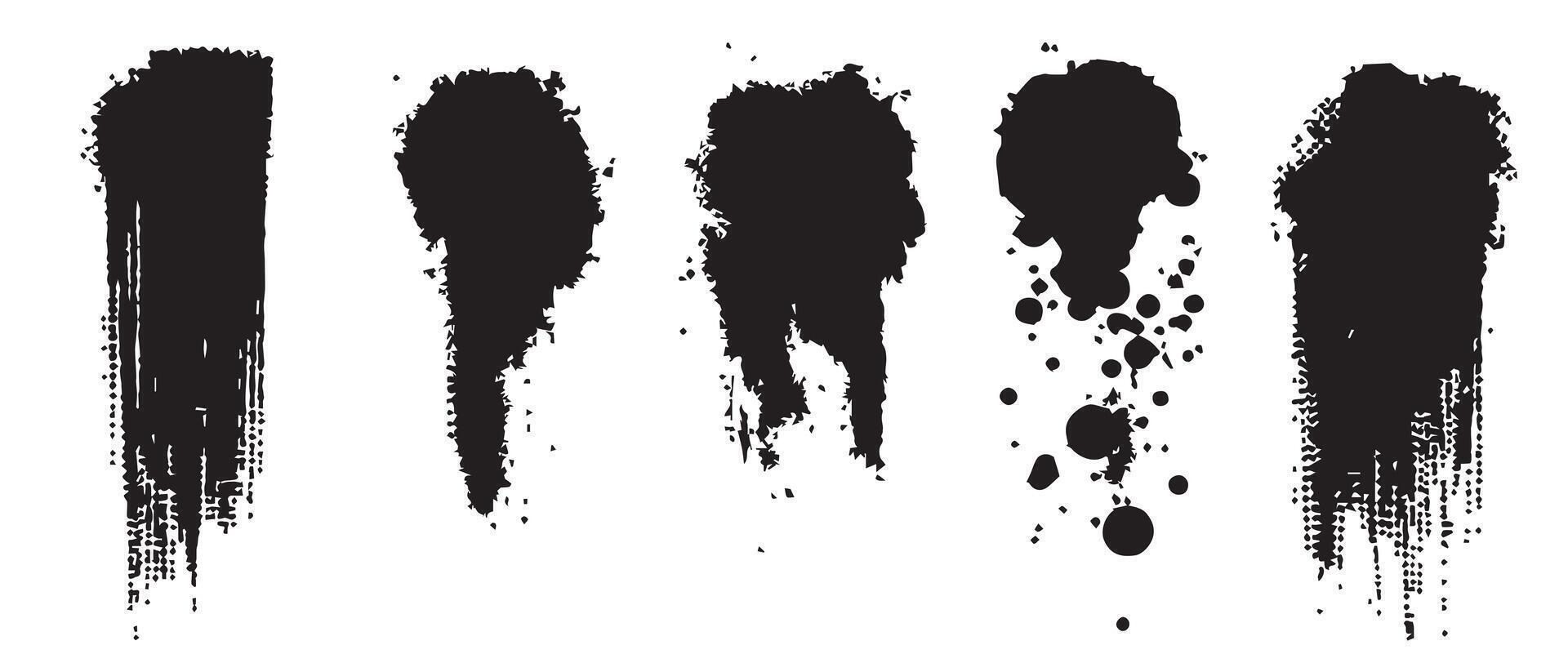 Sharp Edge Ink Marks for High-Quality Use vector
