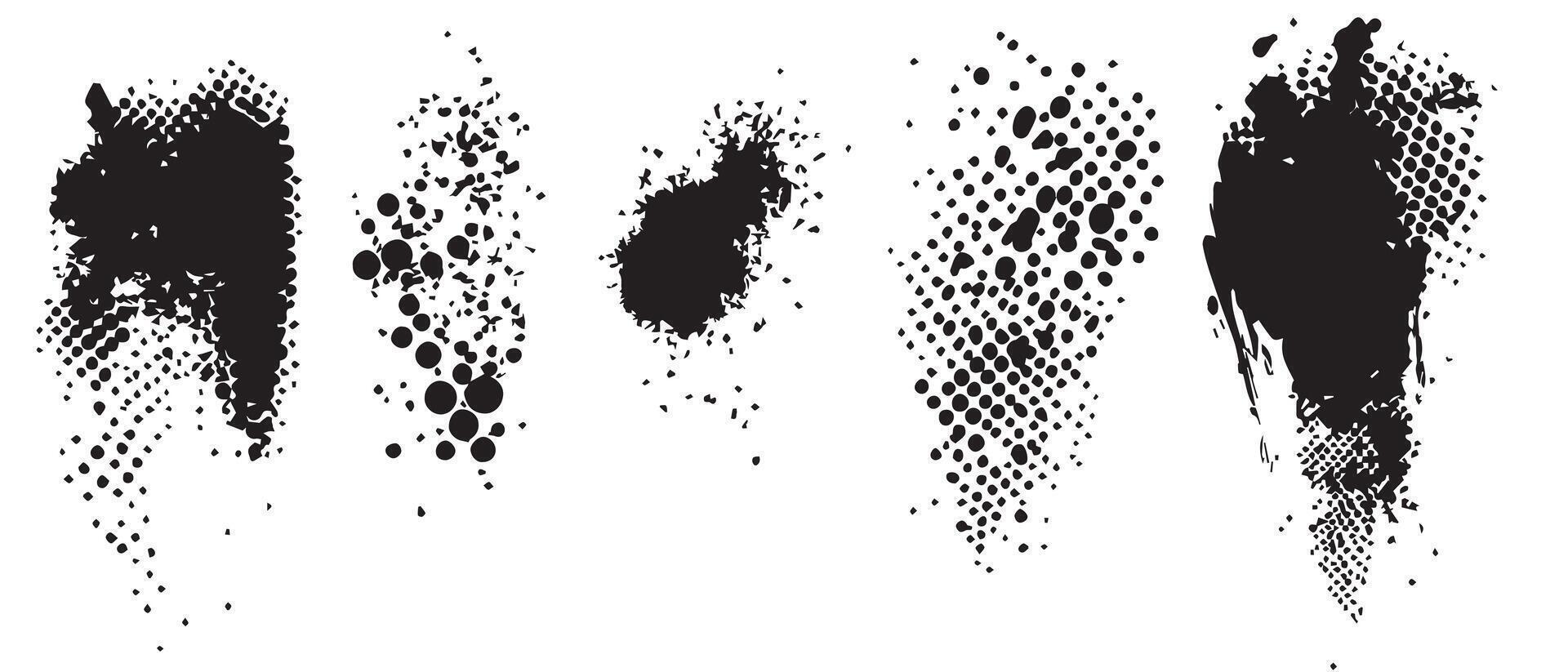 Rugged Ink Stain Textures for Poster Use vector