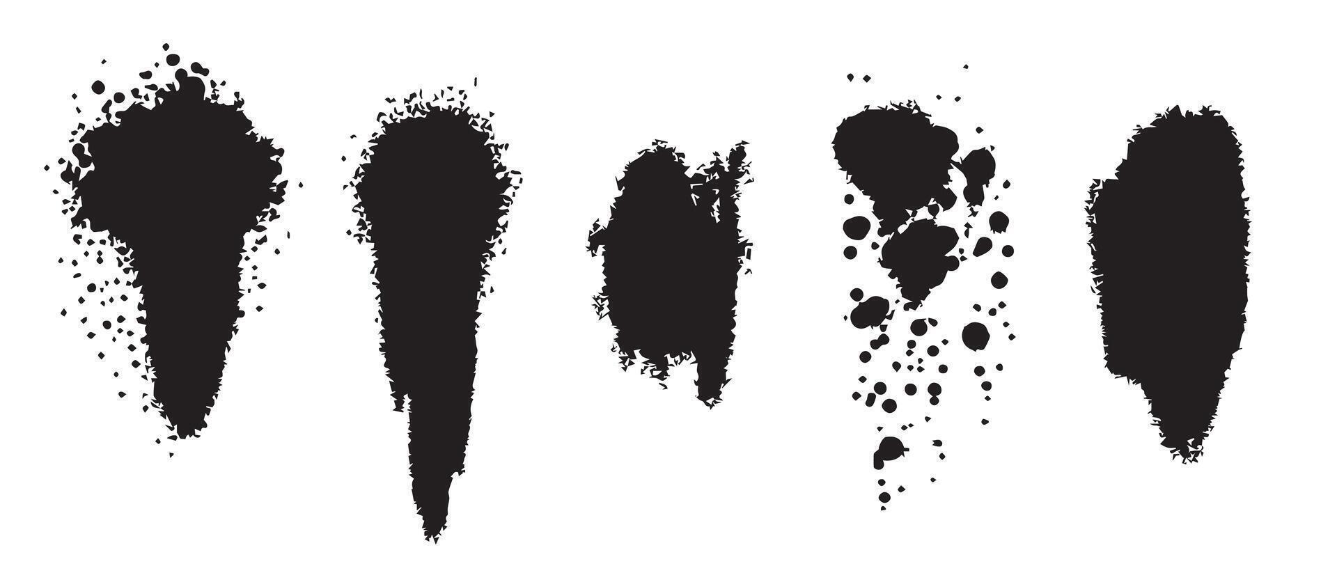 Charcoal-Inspired Ink Blot Backgrounds vector