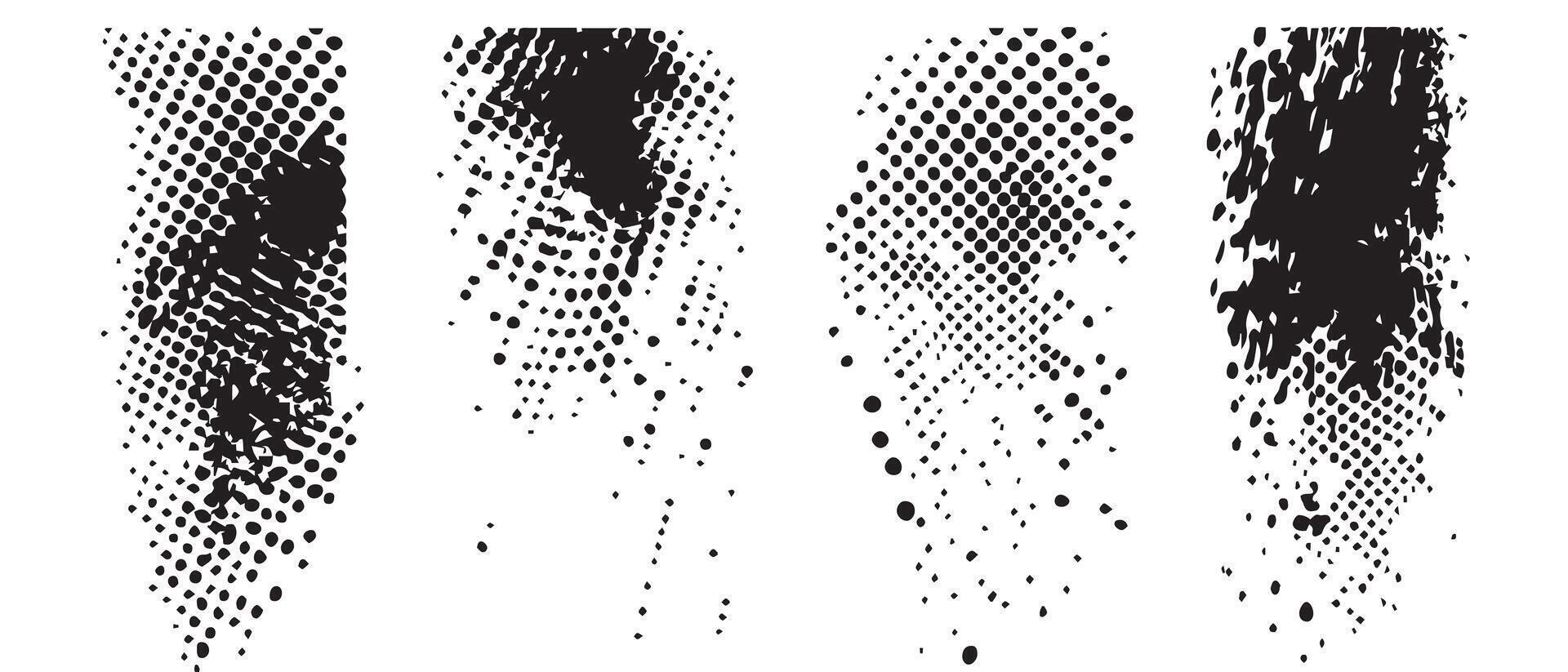 Chaotic Ink Blot Textures for Unique Design vector