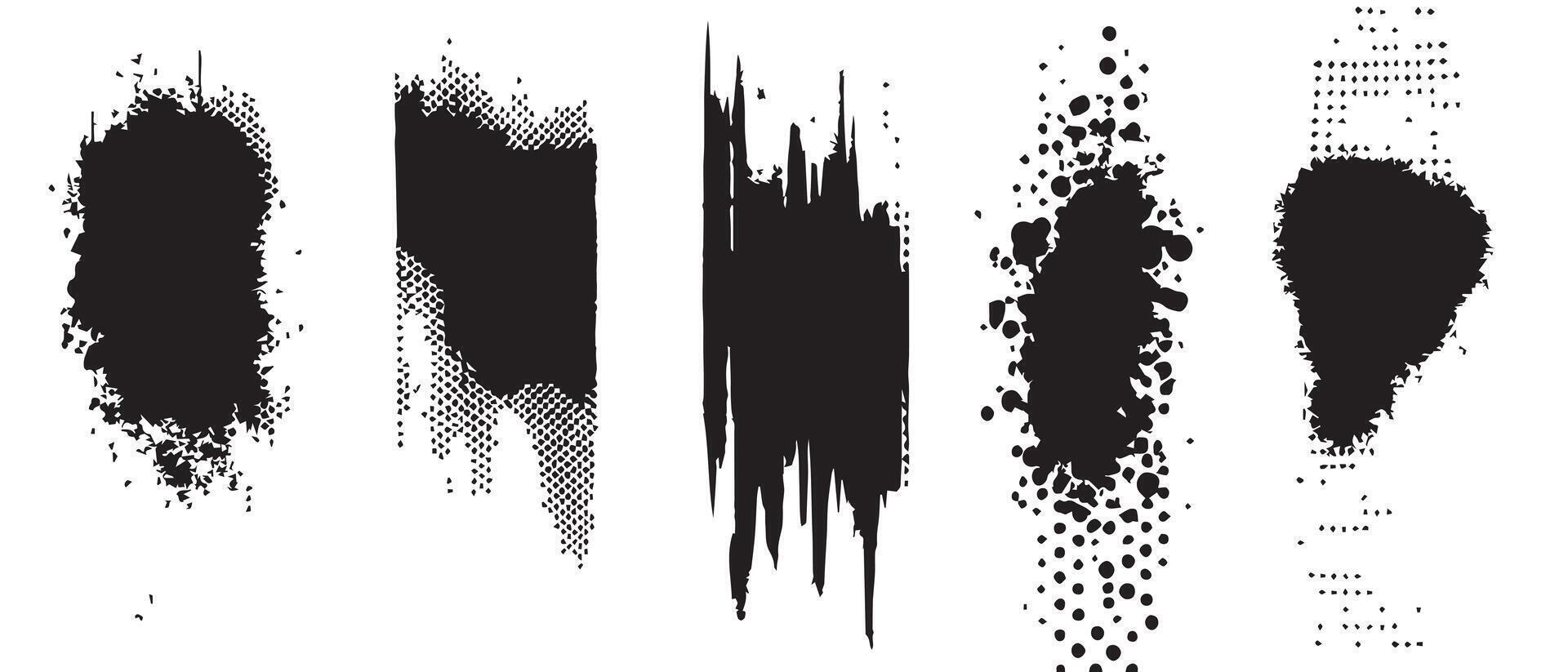 Abstract Painter Ink Blot Background Collection vector