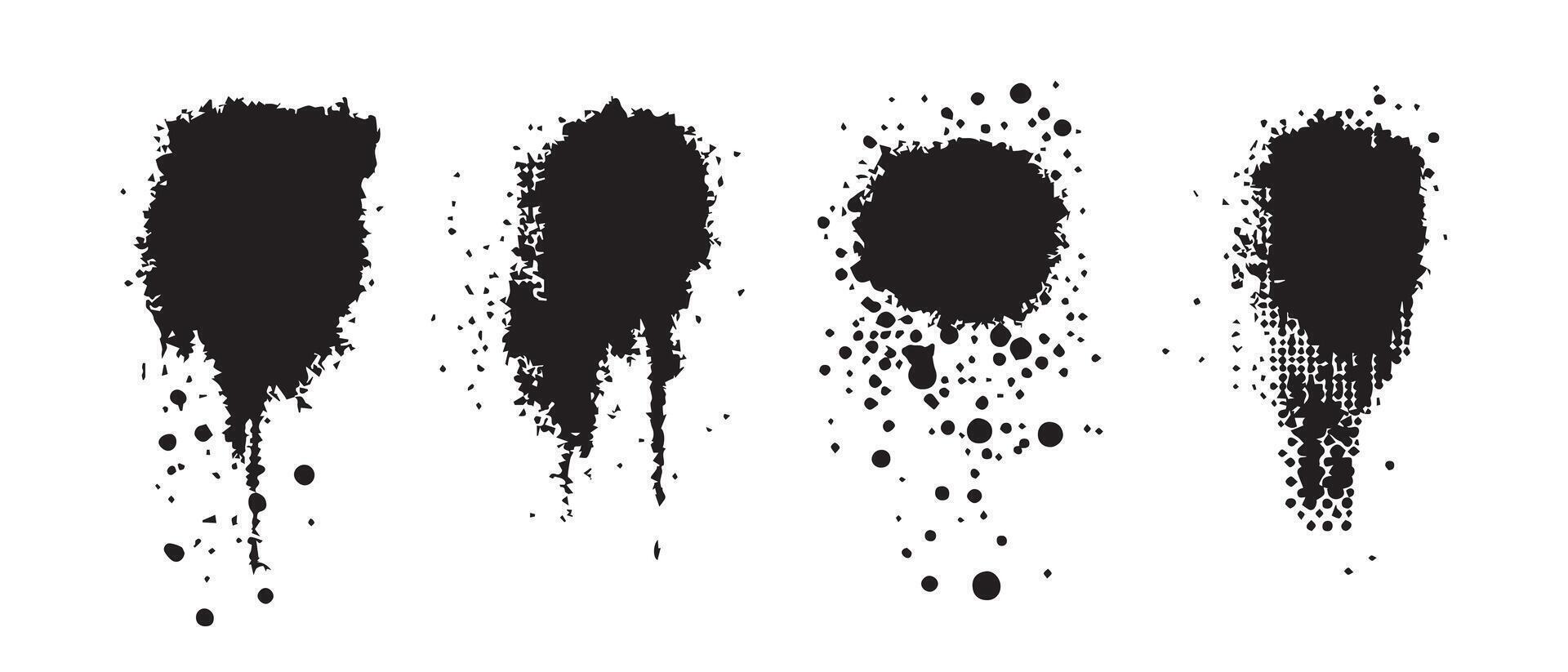 Graphic Splattered Ink Blot Backgrounds vector