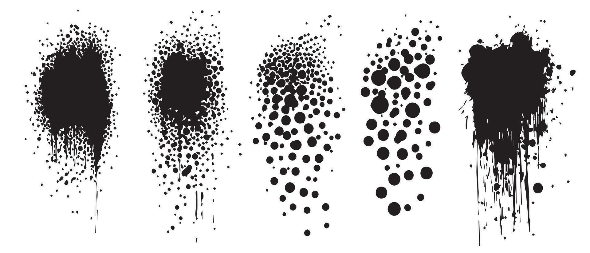 Messy Art Ink Textures vector