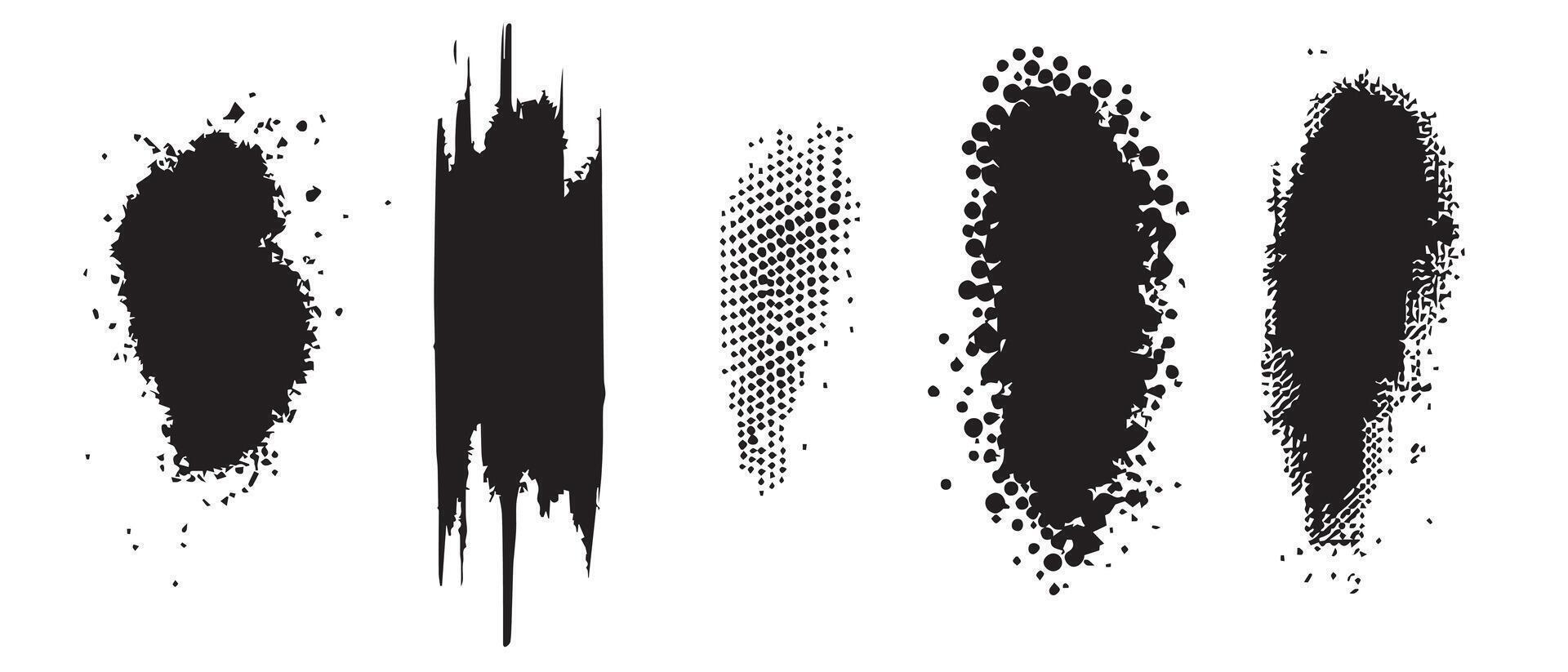 Wet Ink Blot Patterns for Visual Assets vector