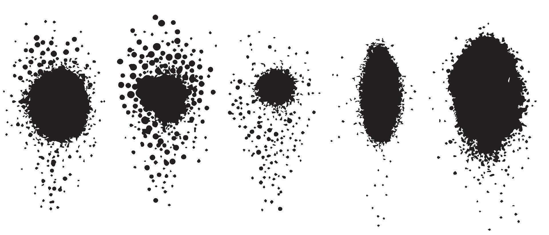 Soft Contrast Ink Blot Textures vector