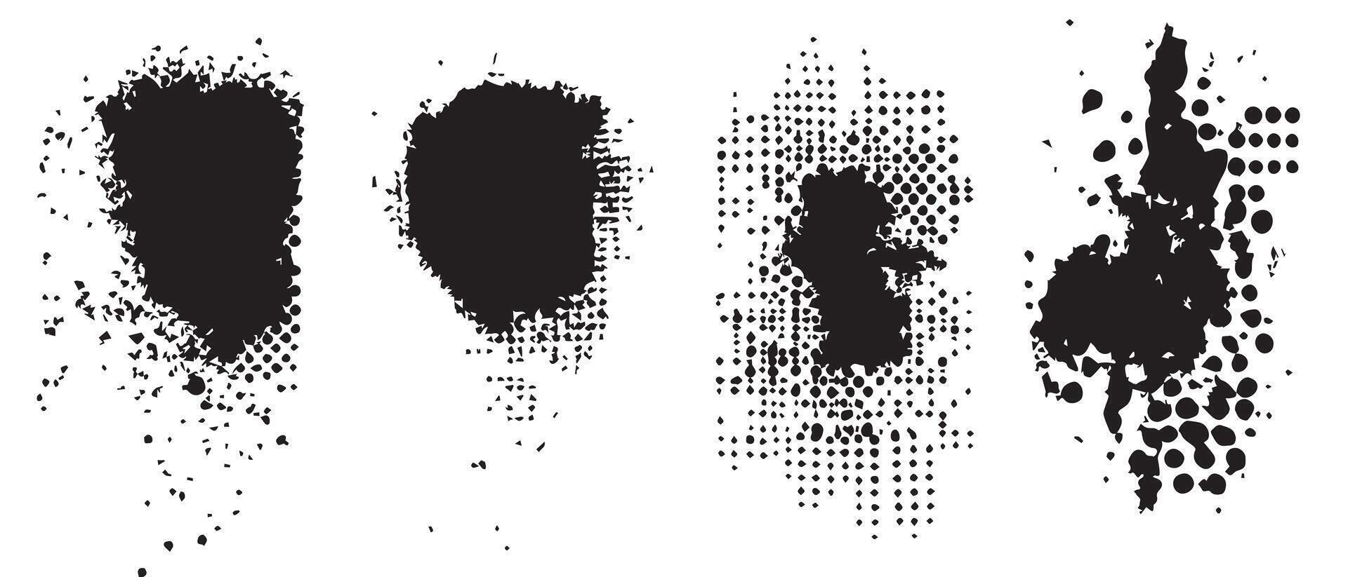 Pressed Ink Blot Shapes in High Res vector