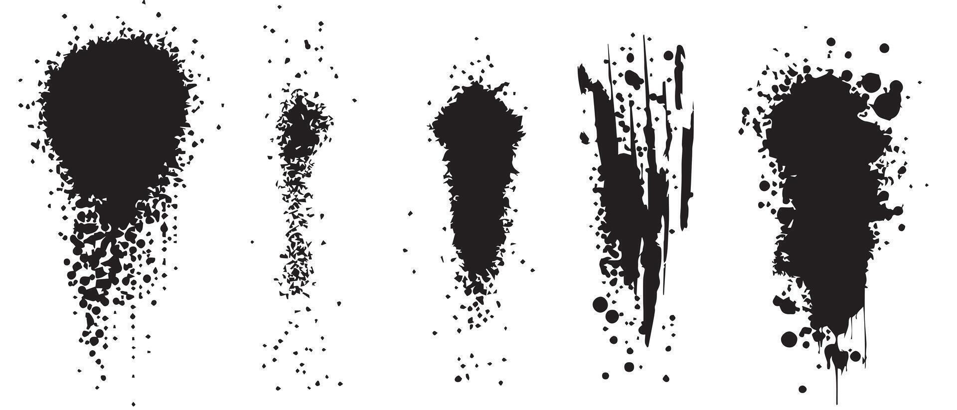 Blurred Ink Blots in Grayscale for Texture vector