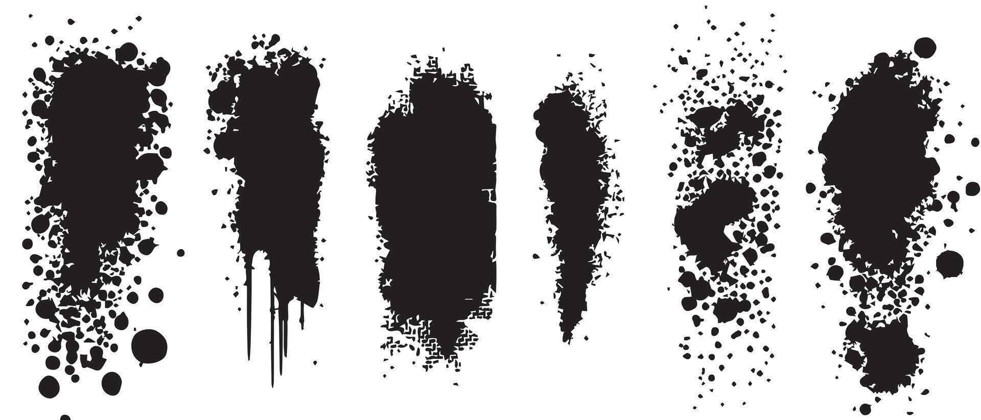 Organic Ink Blot Designs for Graphic Projects vector