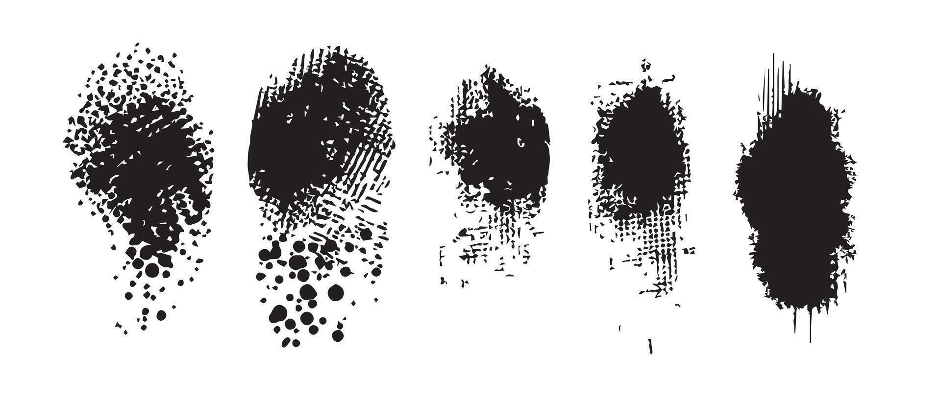 Fragmented Ink Forms for Abstract Projects vector