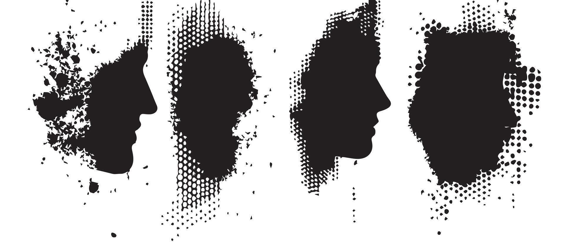 Natural Flow Ink Textures vector