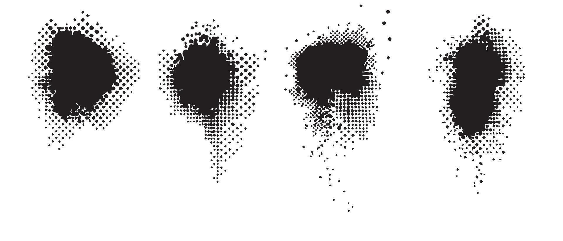 Elegant Black and White Ink Blot Textures vector