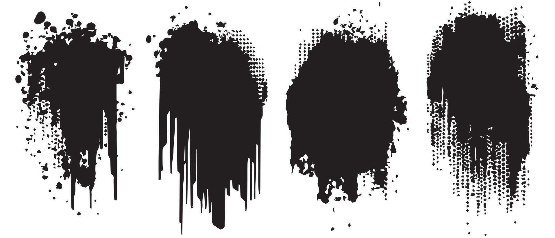 Gritty Ink Blot Backgrounds for Art Projects vector