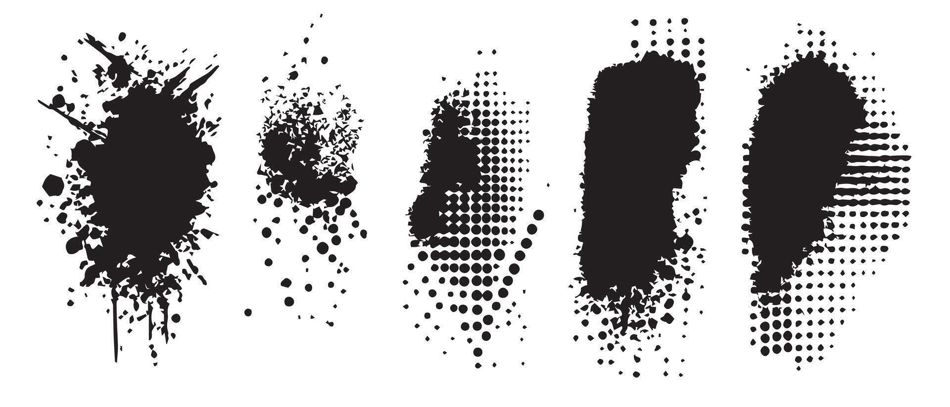 Abstract Ink Stain Textures for Posters vector