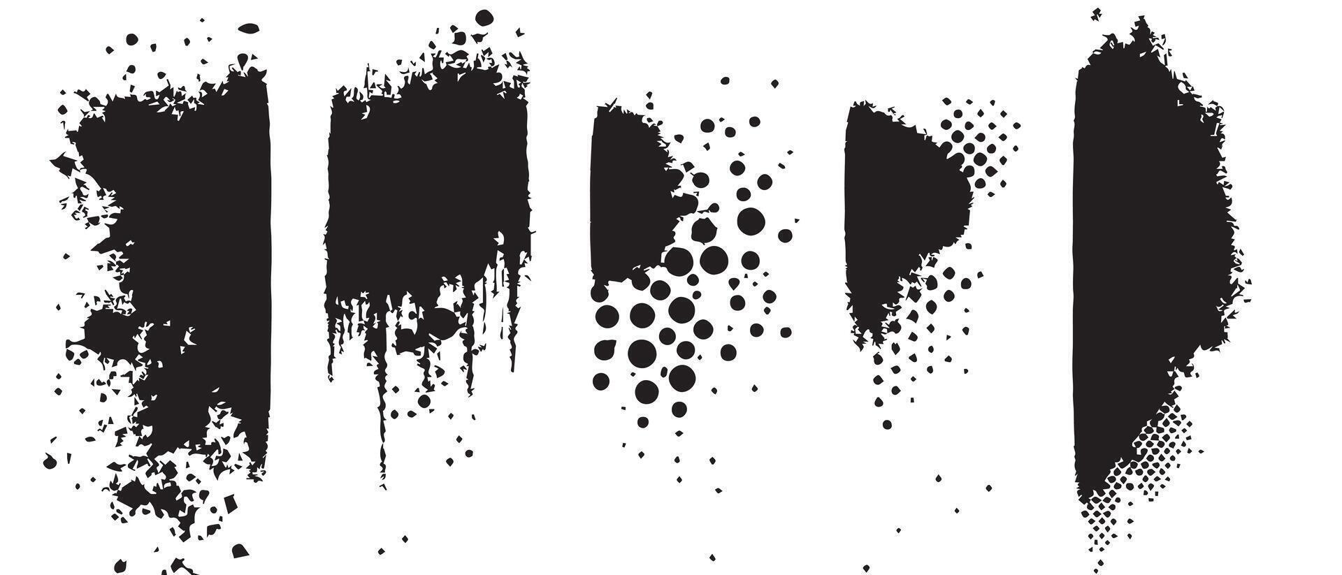 Ink Splash Chaos in Black and White vector