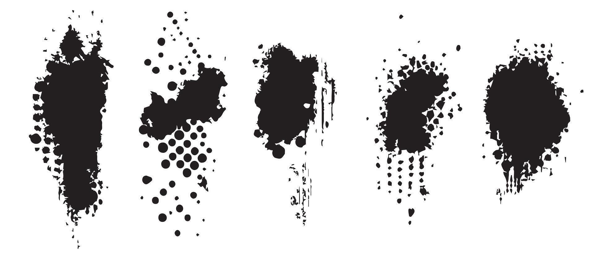 Dark Ink Blot Art for Minimalist Design vector