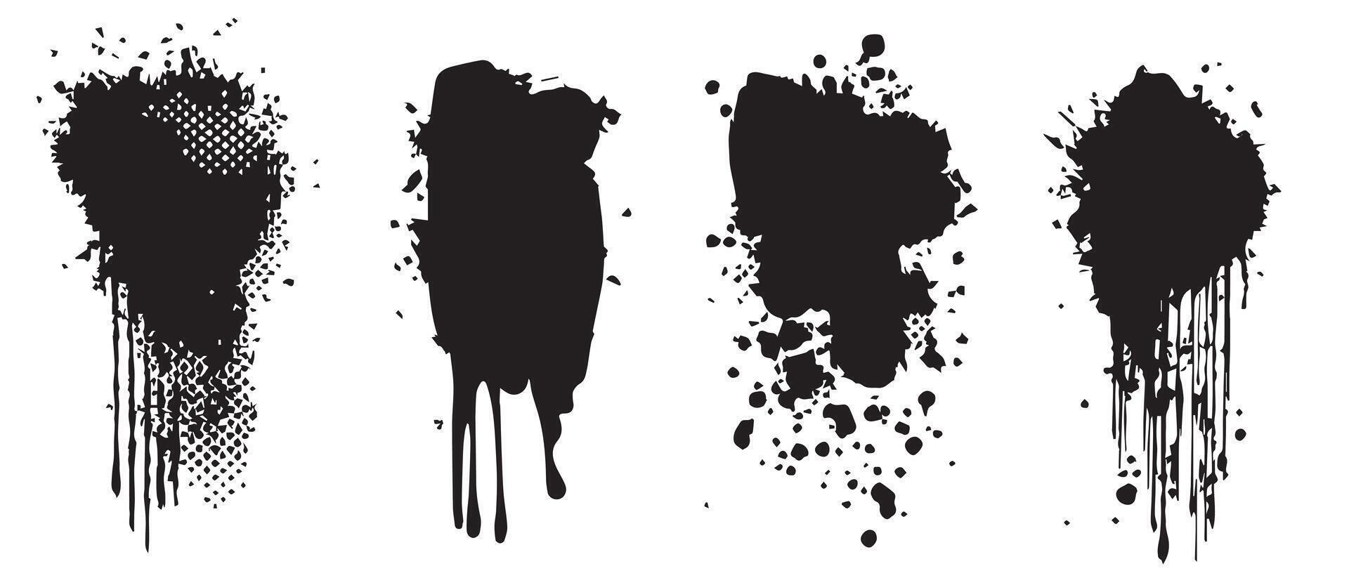 Wild Ink Blots in High Resolution vector