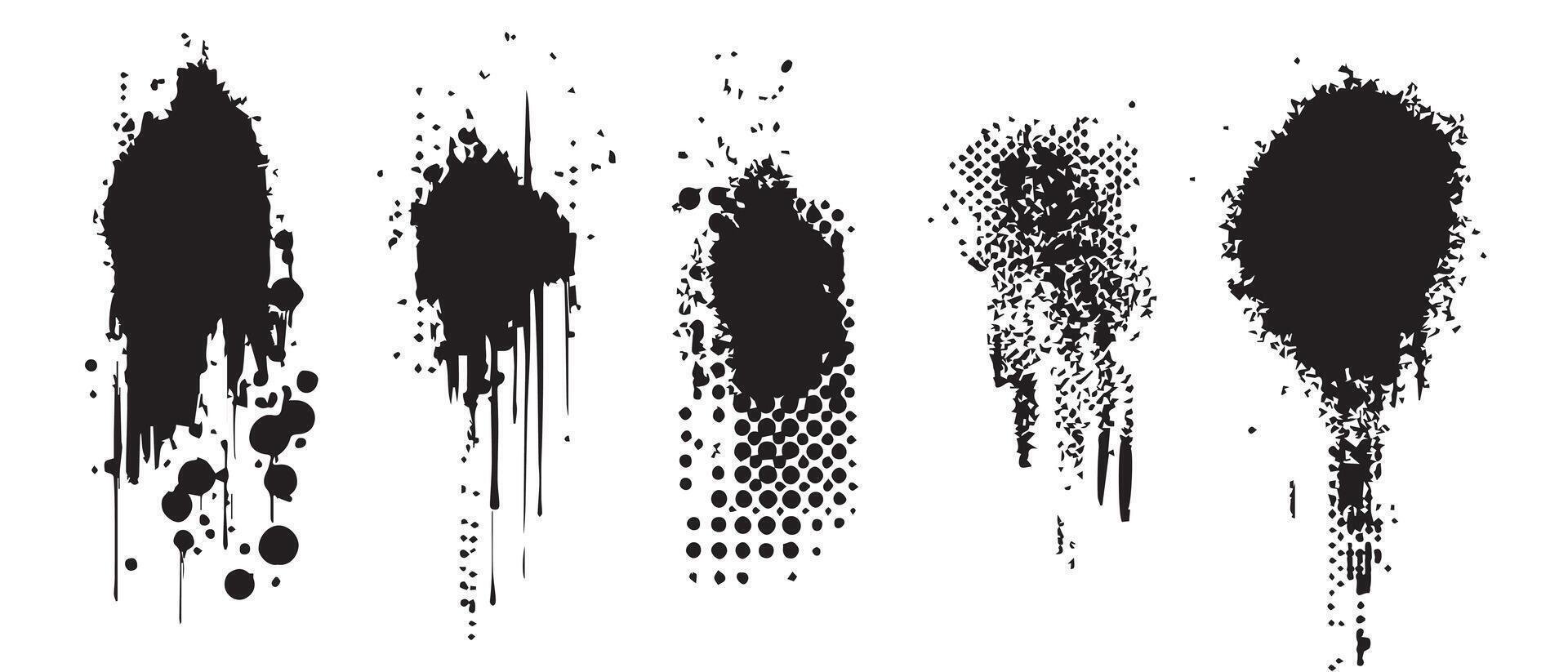 Bleeding Ink Graphics for Print Backgrounds vector
