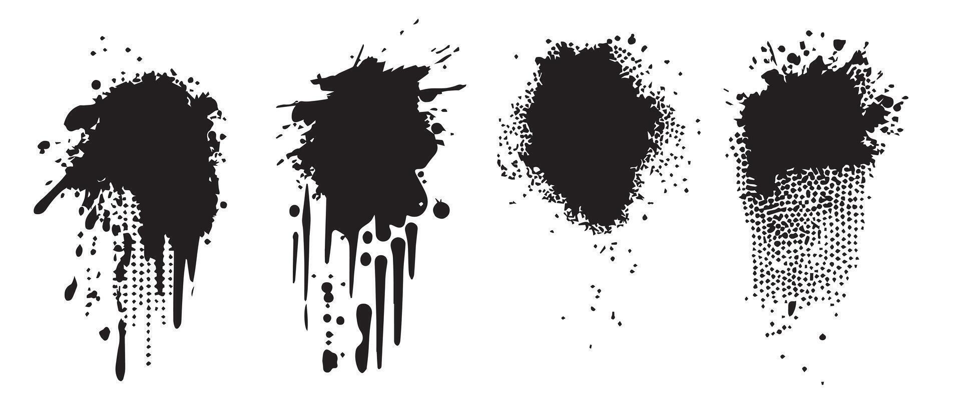 Simple Ink Blot Forms for Design Packs vector
