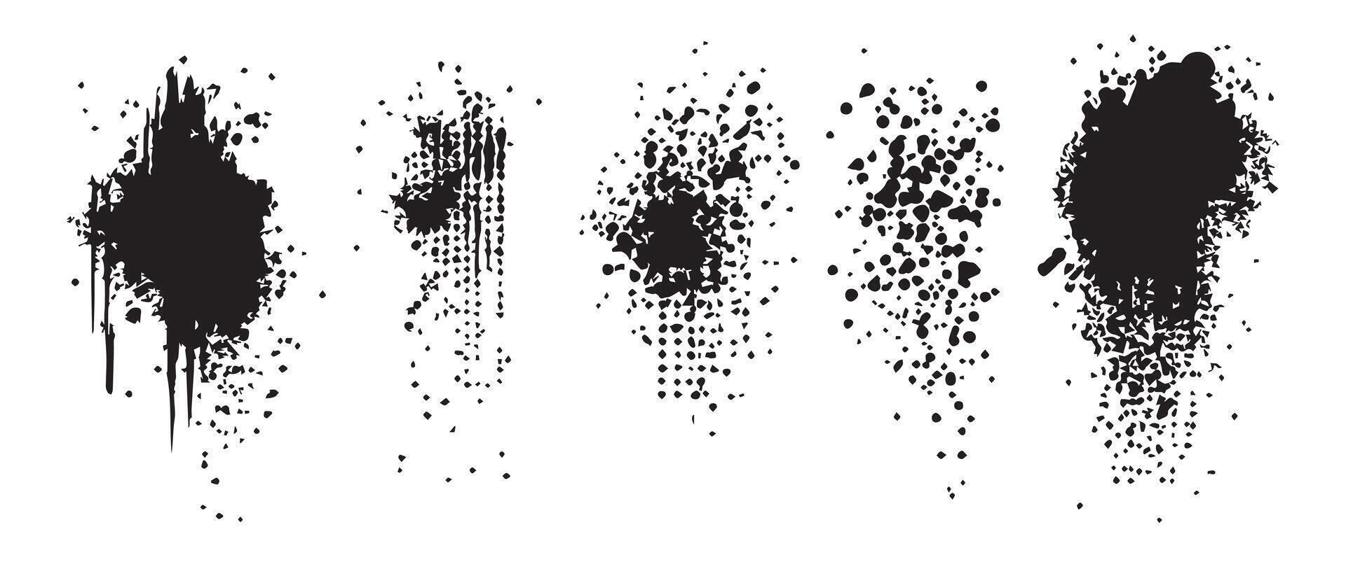 Abstract Fluid Ink Backgrounds in Grayscale vector