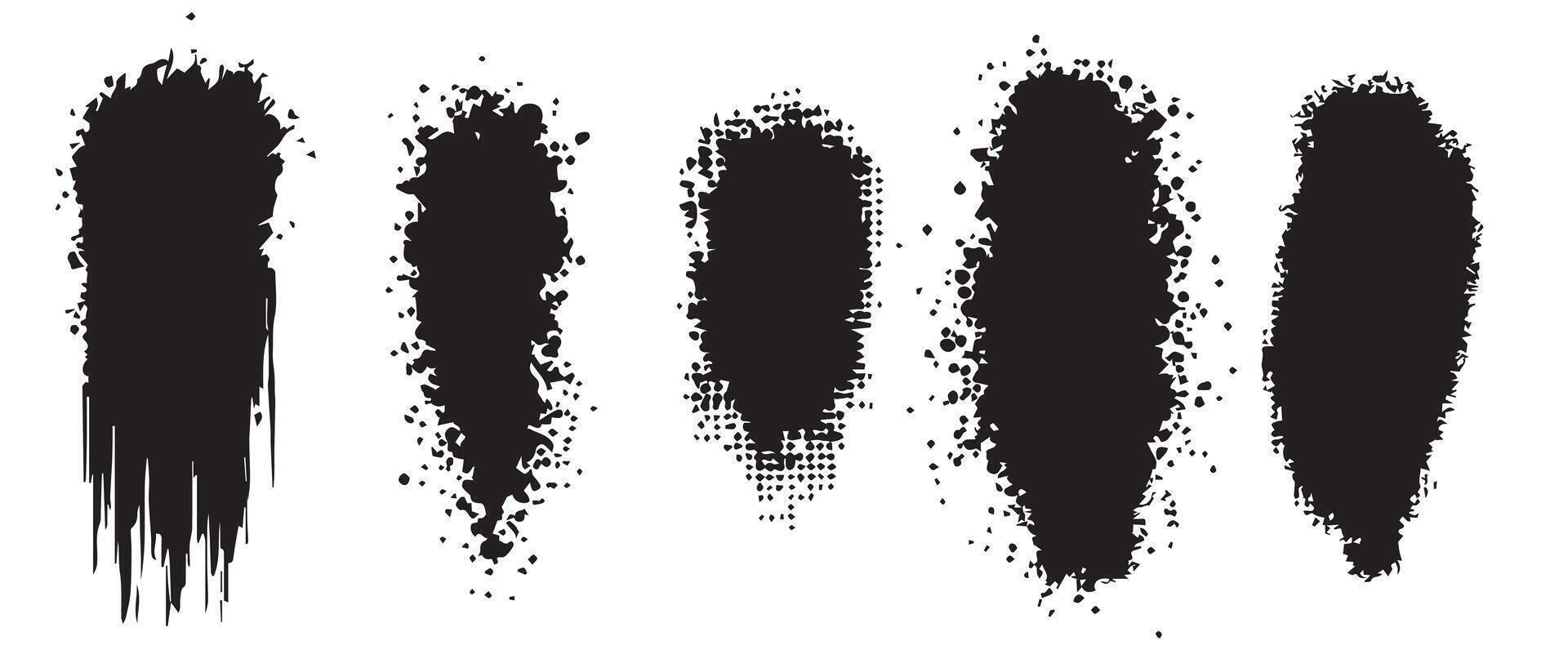 Isolated Ink Blots for Clean Design Backgrounds vector
