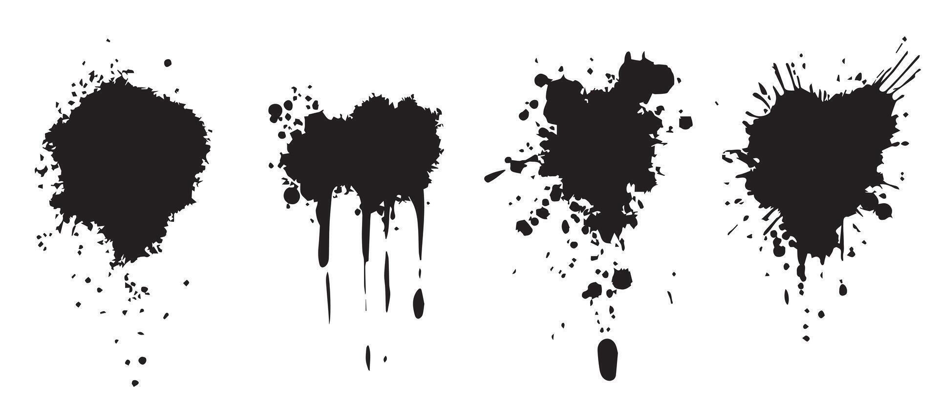 Moody Ink Texture Set for Creatives vector