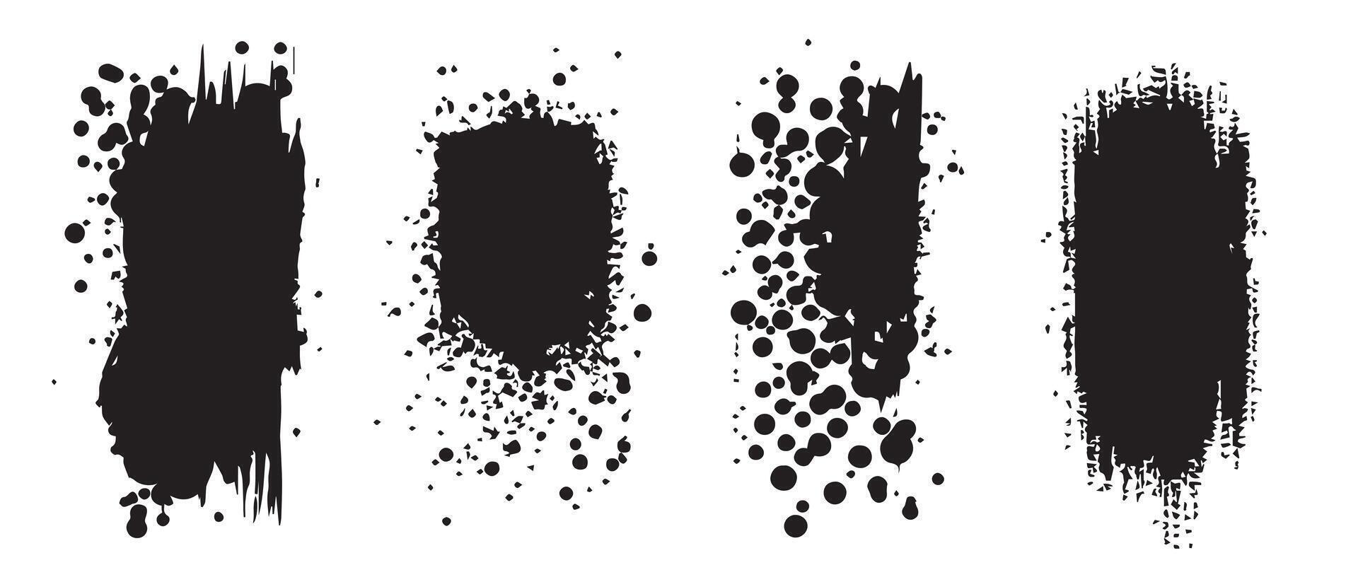 Brush-Style Ink Blot Backgrounds vector
