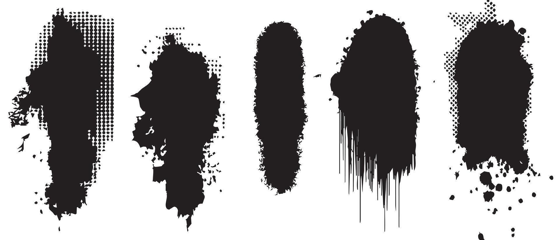 Ink Blot Marks for Digital Illustration vector